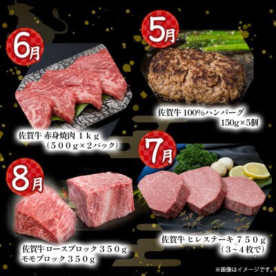 【発送月固定定期便】佐賀牛 毎月お届け便(スペシャルコース50)【Z2】(太良町)全12回