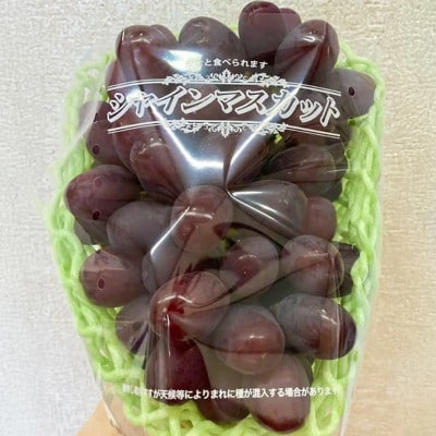 【訳あり】かねひろの黒酢ブラックシャインマスカット 富士の輝き 1房(約700g) 003-0038