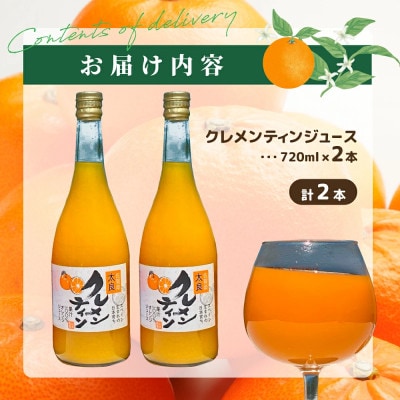 山本農園のクレメンティンジュース 2本セット(太良町)【NC28】