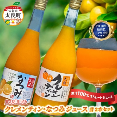 山本農園のクレメンティン・なつみジュース(各1本) 2本セット(太良町)【OB7×1】