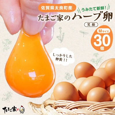 たまご家のハーブ卵(笑顔)30個【MA2】