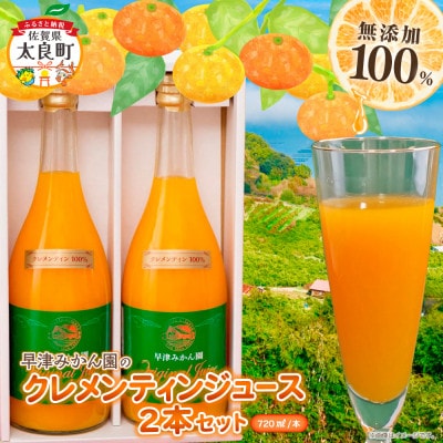 【数量限定】クレメンティンジュース 720ml 2本セット(贈答用)(太良町)【ND13×1-1】