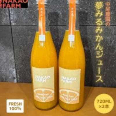 中尾農園の夢みるみかんジュース 温州みかんジュース 100% 2本セット【NC21】(太良町)