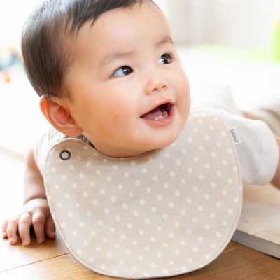 ◆ベージュ系◆ リバーシブルのプルームスタイ2枚セット ◎よだれの多い赤ちゃんに◎ ベビーギフトに♪