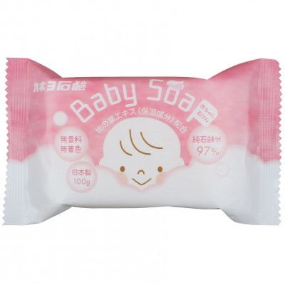 カネヨ石鹸 ベビーソープ 無香料 無着色 桃の葉エキス 保湿 赤ちゃん石けん 100g×24個