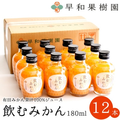 【早和果樹園】飲むみかん12本入|有田みかん100%ストレートジュース