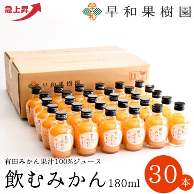 【早和果樹園】飲むみかん30本入|有田みかん100%ストレートジュース