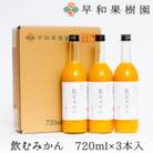 【早和果樹園】飲むみかん(大瓶)3本入|有田みかん100%ストレートジュース