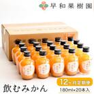 【毎月定期便】早和果樹園　飲むみかん180ml×20本入全12回