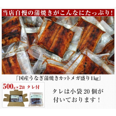 国産うなぎ蒲焼きカット1kgセット