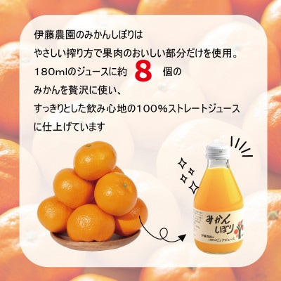伊藤農園100%ピュアジュースみかんしぼり180ml×30本