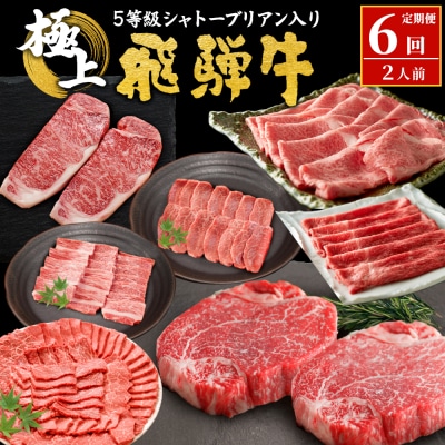 5等級シャトーブリアン入り 飛騨牛極上定期便 全6回 すき焼き しゃぶしゃぶ ステーキ 養老ミート
