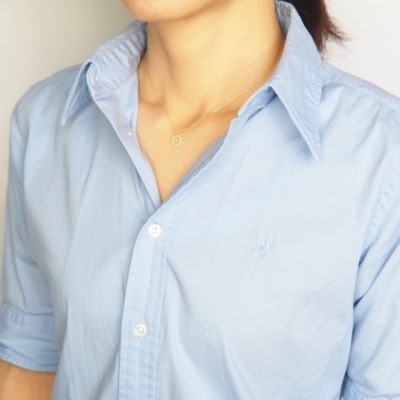 K18　0.15ctダイヤモンド　サークルペンダントネックレス　FHH-019915