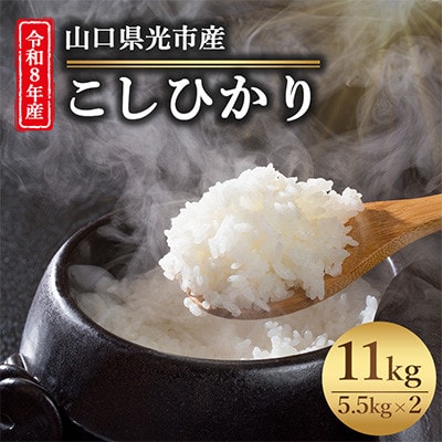 【令和8年産新米】こしひかり11kg(5.5kg×2袋)【光農会】
