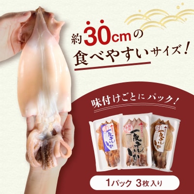 イチヨ水産　3種の一夜干しいかセット(函館産)_HD010-005