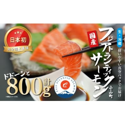 【日本初:完全陸上養殖】「 フジアトランティック サーモン 」【 生 ・冷蔵】800g以上2B7