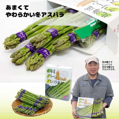 【12月下旬頃発送】有限会社菅原クリーンファーム産　伏せ込み栽培　冬グリーンアスパラ(M～L)1kg