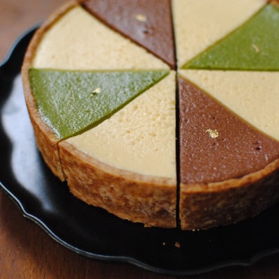 3種のチーズケーキ(宇治抹茶・生チョコレート・プレーン)