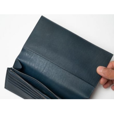 【藍染】ジャパンブルーの長財布-long wallet-