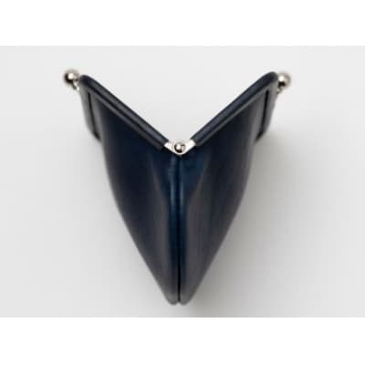 【藍染】ジャパン・ブルーのがま口財布 L(小銭・小物入れ)