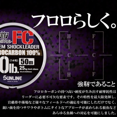 システムショックリーダー FC 釣り糸 50LB(14号)