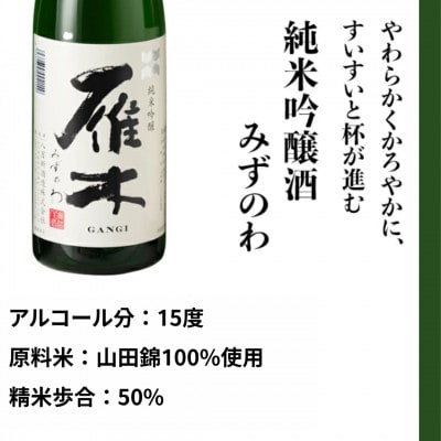 雁木 飲み比べ 純米吟醸 みずのわ 純米酒 ひとつび 2本セット 各720ml