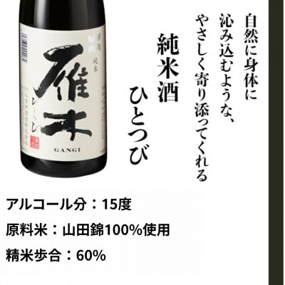 雁木 純米大吟醸 純米吟醸 純米酒 飲み比べ 3本セット 各720ml