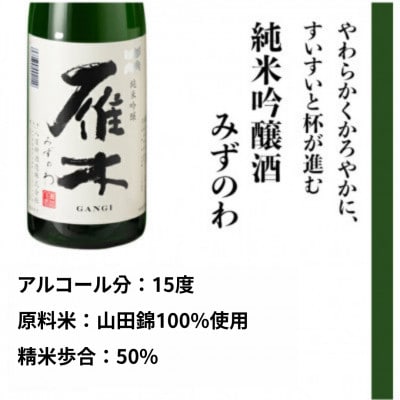 雁木 純米吟醸 みずのわ 720ml