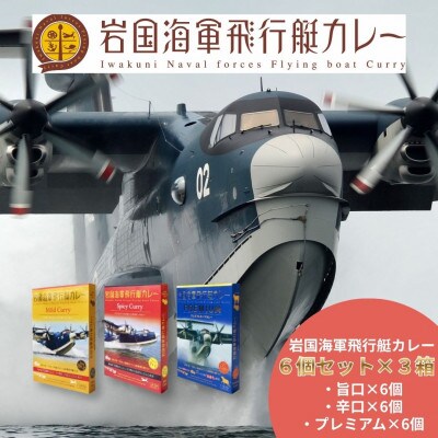 岩国海軍飛行艇カレーセット(3種×6個 計18個セット)