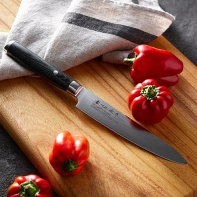 濃州正宗作　ダマスカス　ペティナイフ