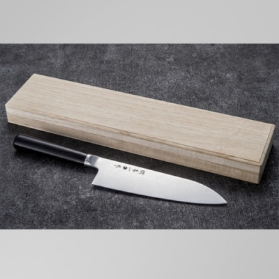 関喜一作 三徳180mm、ペティ130mm 桐箱入りセット 