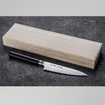 関喜一作 三徳180mm、ペティ130mm 桐箱入りセット 