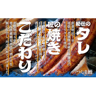 【純国産ウナギ】つしま鰻蒲焼3尾入(450g)