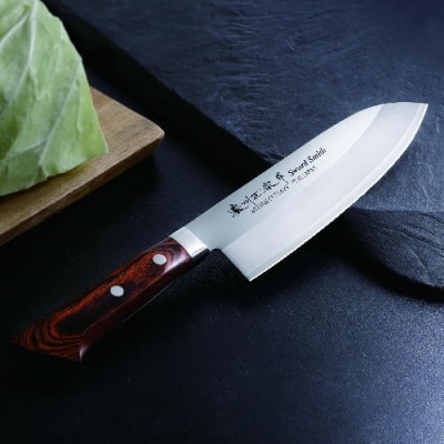 濃州正宗作 本割込 三徳包丁(包丁の研ぎ方DVD付)