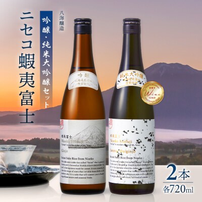 《コラボ地酒》吟醸・純米大吟醸セット ニセコ蝦夷富士 各720ml【0914603】