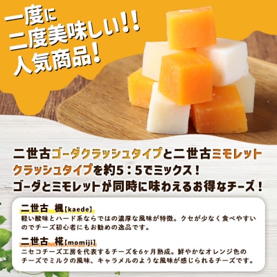 【ニセコチーズ工房】セミハードチーズ 二世古 楓×椛 クラッシュ 70g×4個【4300802】