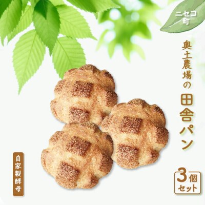 【ニセコ町】奥土農場の田舎パン 3個セット(自家製酵母)