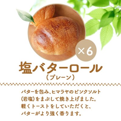 【ニセコ町】奥土農場の薪窯焼き塩バターロール(プレーン) 6個【42018】