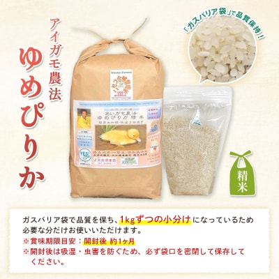 《令和8年産米》【6回定期便】合鴨農法ゆめぴりか 【胚芽米仕様精米】10kg【3112705】