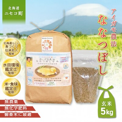 《数量限定先行受付!令和8年産米》合鴨農法ななつぼし【玄米】5kg(1kg×5袋)【3113803】