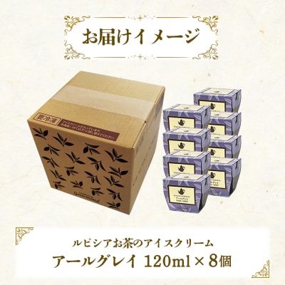 北海道の生乳×ルピシアのお茶アイス グラスandソルベ アールグレイ8個【54023BA0101】