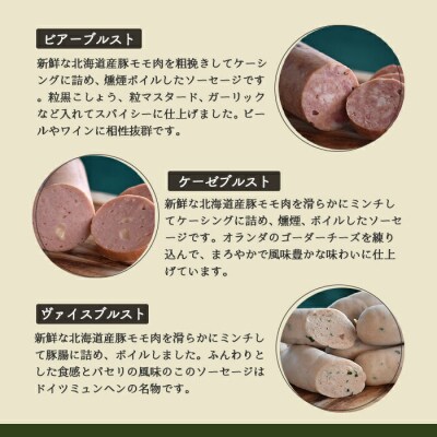 【北海道産豚肉使用】ロースハム・ベーコン・ソーセージ Eセット(6種計約1640g【2415602】