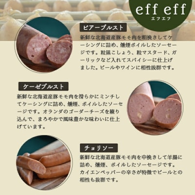 【北海道産豚肉使用】ソーセージ3種 Bセット【2415302】