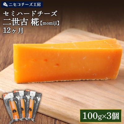 セミハードチーズ 二世古 椛【momiji】12ヶ月 100g×3個【43011】