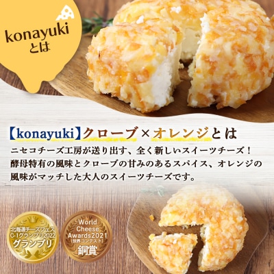 デザートチーズ 二世古 粉雪【konayuki】クローブ×オレンジ 150g×2個【43003】