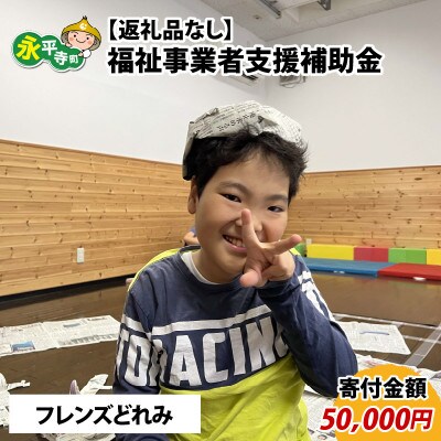 【返礼品なし】福祉事業者支援補助金(フレンズどれみ)【寄付金額 50,000円】