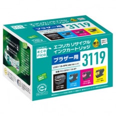 エコリカ【ブラザー用】 LC3119-4PK互換リサイクルインク ECI-BR3119-4P