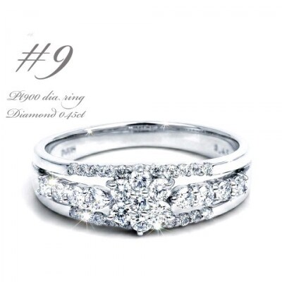 プラチナ ダイヤ リング 0.45CT R3363DI-P#9