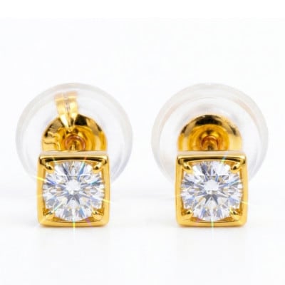 トータル0.04CT K18セカンドピアス　E296DI-Y