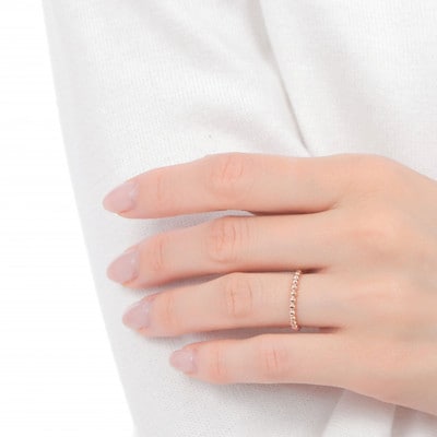 k18 ∞デザインの指輪 K18 パヴェダイヤモンド デザインリング 0.7CT #11 | 山梨県笛吹